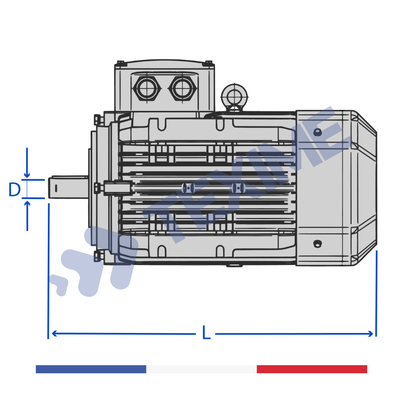 Moteurs triphasés MOT-0,25kW-1500-B14-71-16